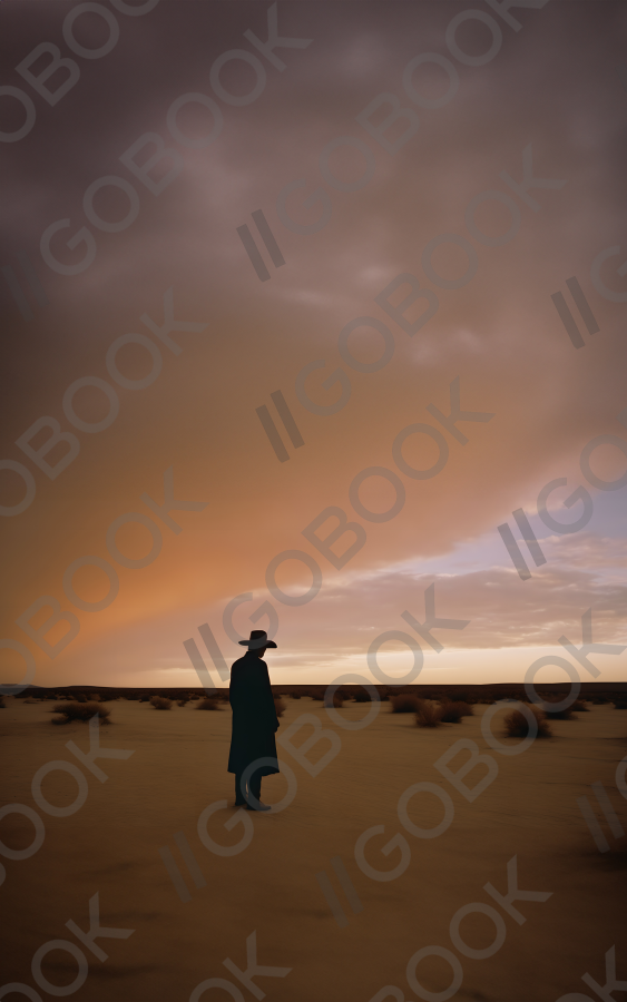 Barren Sunset Silhouette