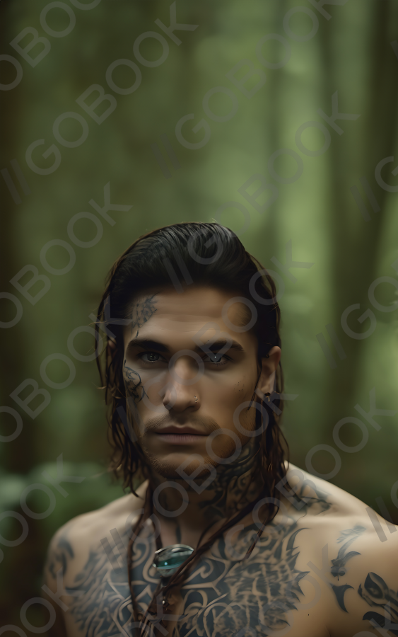 Tattooed Man in the Forest