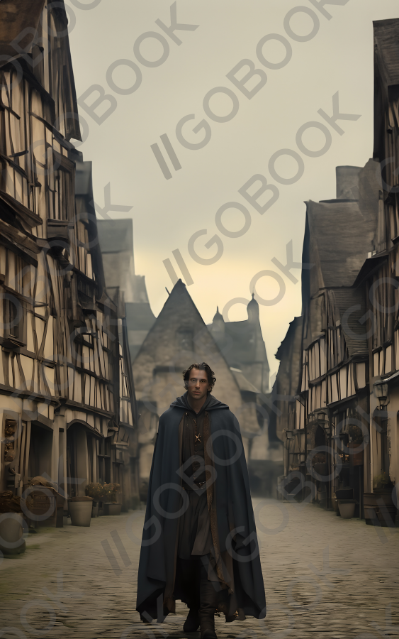 Medieval Cloaked Traveler