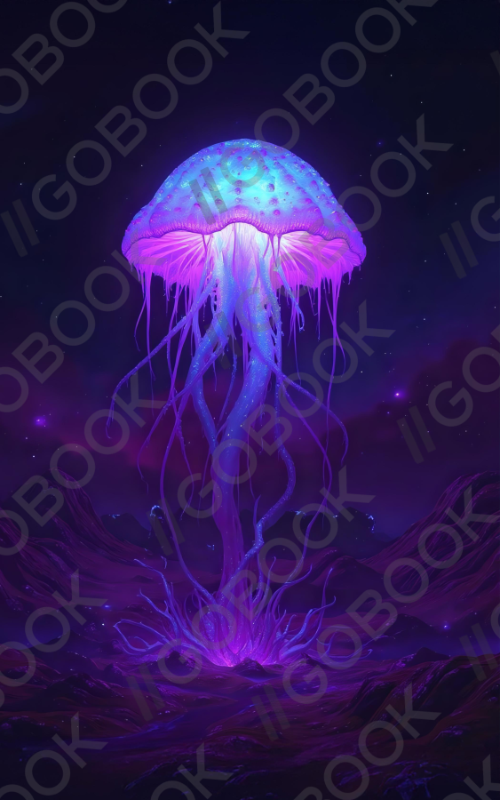 Shimmering Cosmic Jellyfish