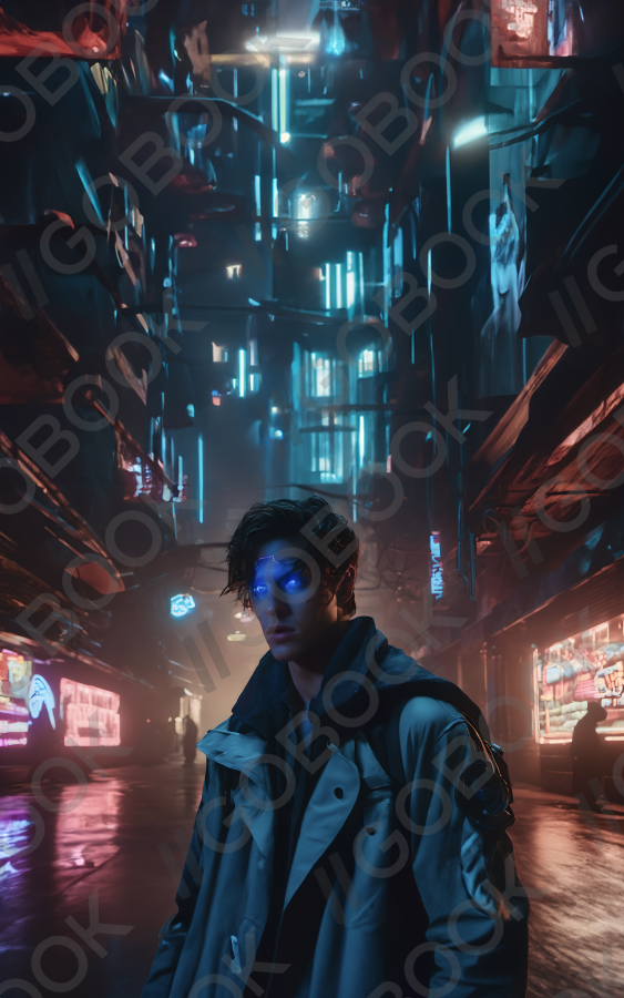 Neon Cyberpunk Sentinel