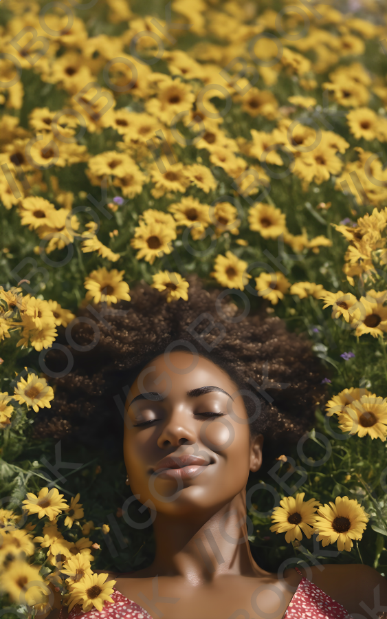Sunlit Serenity Among Flowers