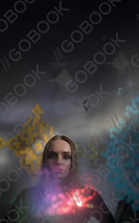 Mysterious Neon Reflection