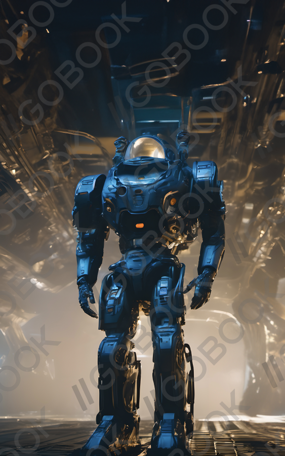 Futuristic Warrior Exoskeleton Armor