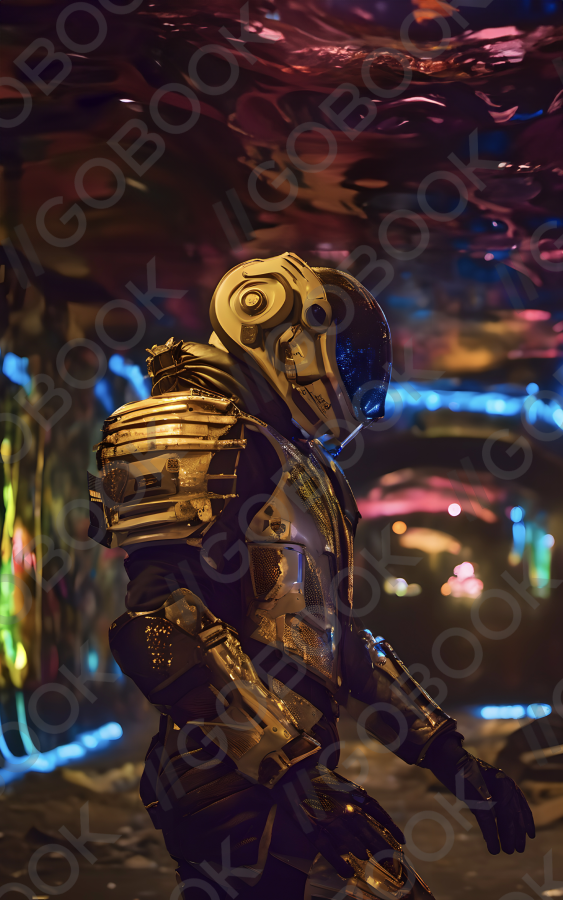 Futuristic Neon Warrior