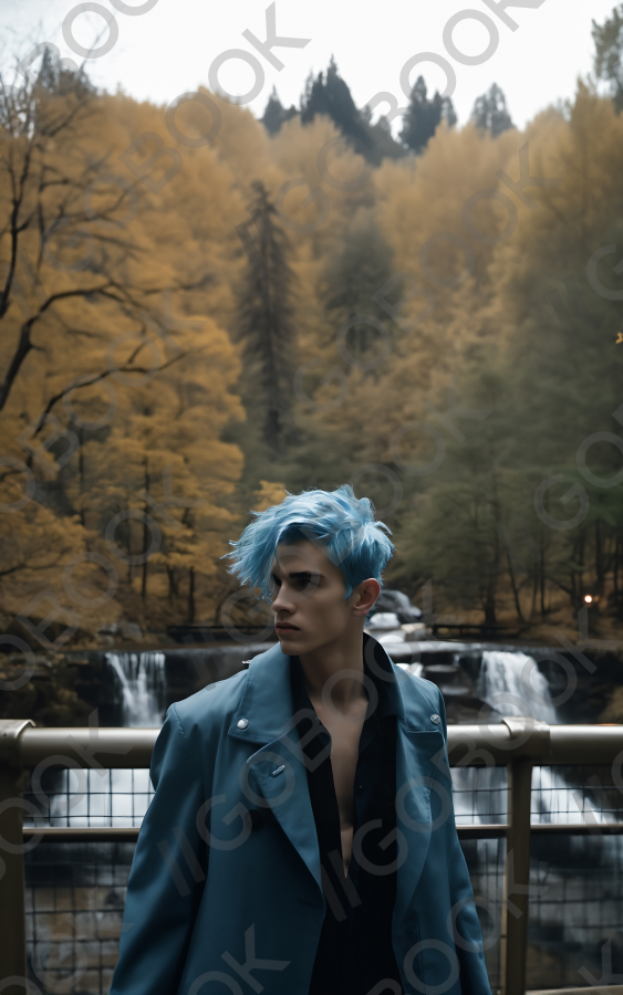 Blue Waterfall Contrast