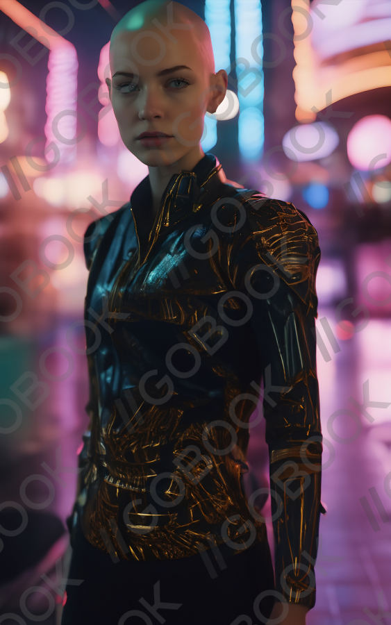 Neon Cyberpunk Guardian