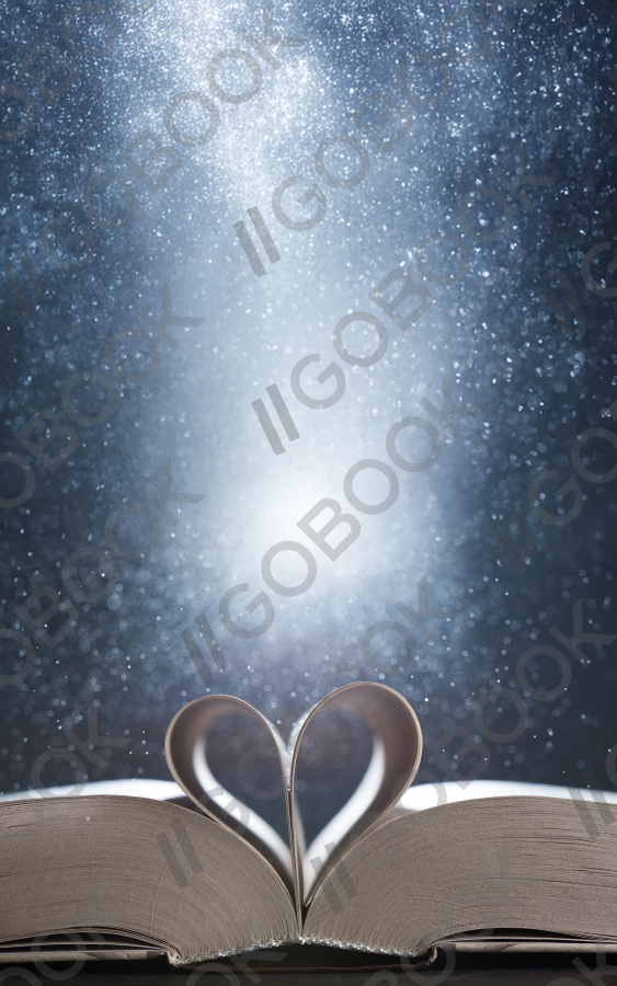 Book with a Heart Lit by Light