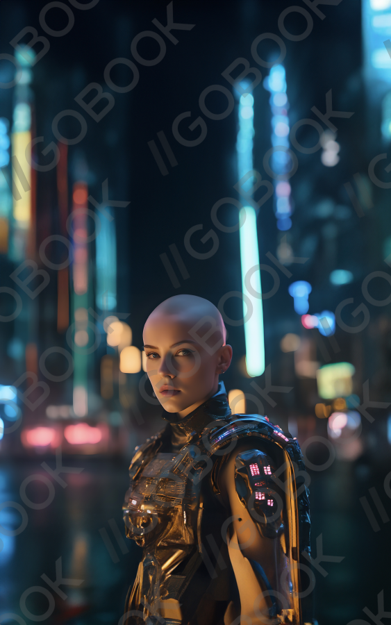 Neon Cyber Guardian