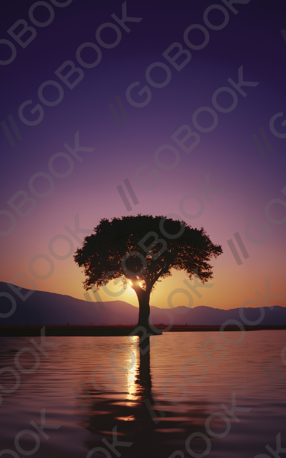 Reflection of a Solitary Sunset