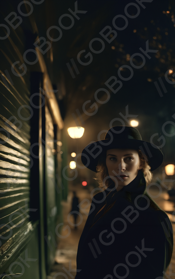 Mysterious Woman at Night