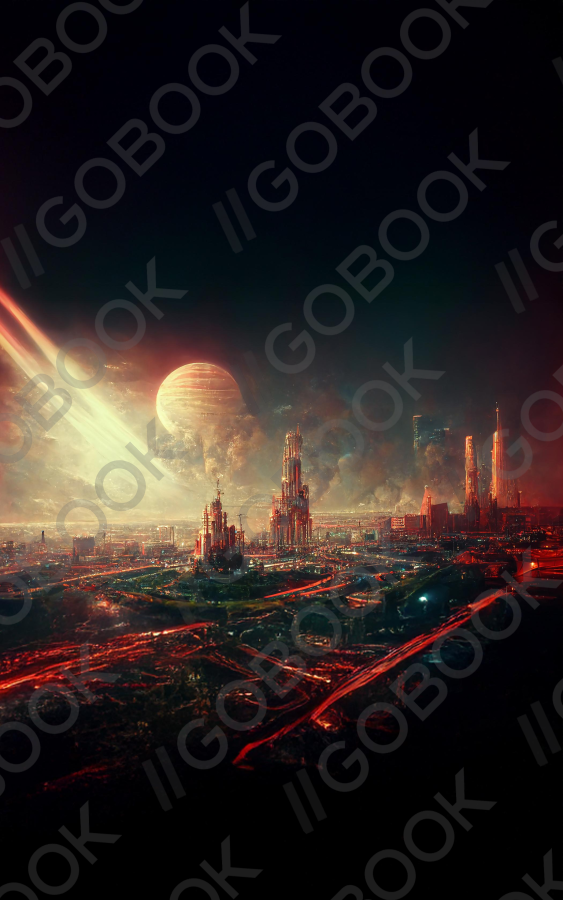 Neon Metropolis in the Sky