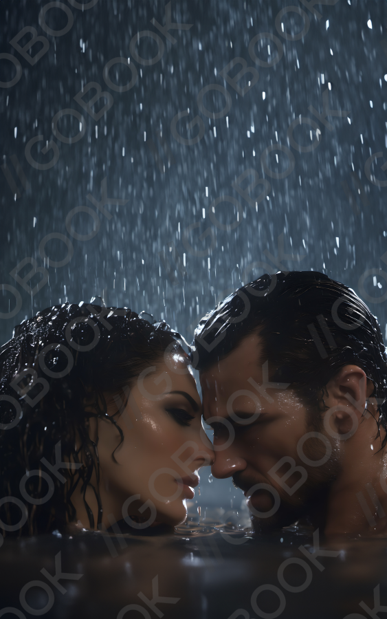 Intimate Embrace in the Rain