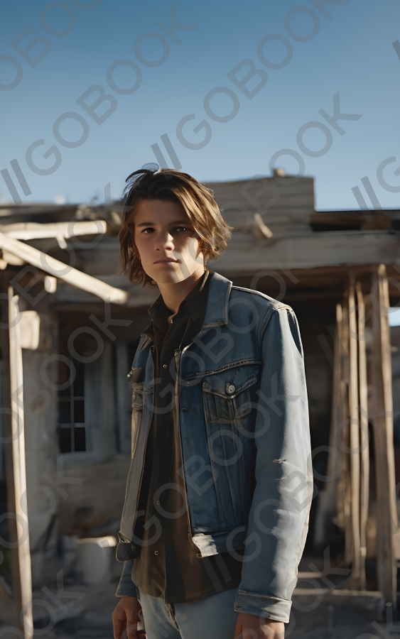 Rustic Denim Portrait