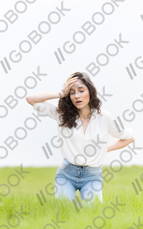 Tired Woman Outdoors