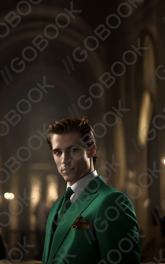 Elegant Emerald Portrait
