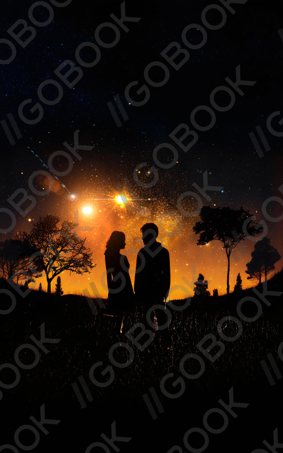 Silhouetted Lovers on the Horizon