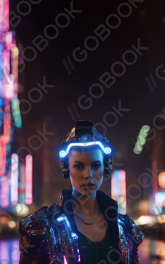 Neon Cyber Guardian