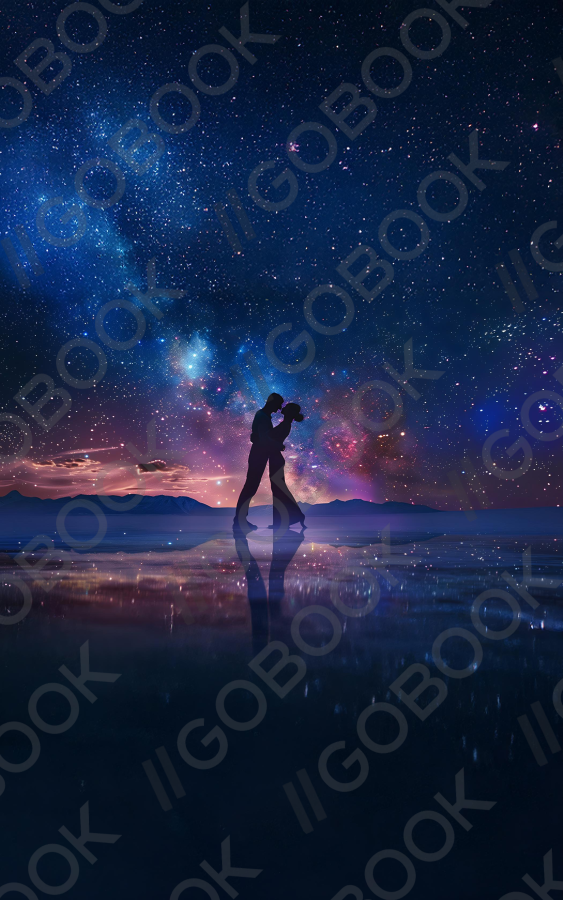 Starlit Lovers Embracing